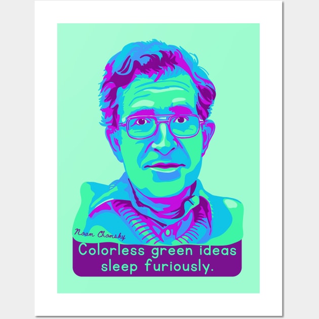 Noam Chomsky Portrait and Quote Wall Art by Slightly Unhinged